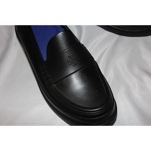 TORY BURCH WOMEN'S CLASSIC RAIN LOAFER BLACK SZ 7 NIB 248 - Picture 4 of 7